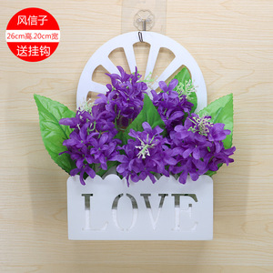 Cesto Decorativo da Parete con Fiori Artificiali, Accessori per la Casa, Ornamenti Semplici per Soggiorno, Vasi in Plastica con Fiori Finti, Idea Regalo - Product Image 6