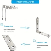 Support d'angle en acier inoxydable sur mesure en forme de L pour meubles, chambre, salon, salle à manger, cuisine, salle de bain – Design moderne et facile à installer