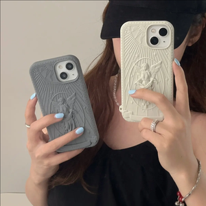 Color sólido 3D Lady <span class=keywords><strong>Liberty</strong></span> Creative Drop Proof Soft Fundas para teléfonos móviles para iPhone 11 12 13 14 15 Promax - Product Image 1