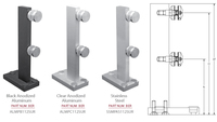 Accessoires de main courante avec le meilleur prix balustrade en verre de courrier