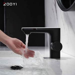 Capteur infrarouge intelligent ZOOYI, pour salle de bains intelligente, mode de <span class=keywords><strong>sortie</strong></span> d'eau, sans contact, <span class=keywords><strong>robinet</strong></span> numérique, vente en gros - Product Image 1