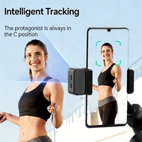Stabilisateur portable M03 Gimbal-3 - Anti-tremblement, suivi IA du visage, microphone cravate, télécommande sans fil pour caméras vidéo