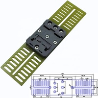 Plaque adaptatrice rail DIN 35 mm, pince de fixation rapide et facile, crochet à ressort, panneau isolant en plastique noir, OEM