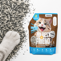 Ramah lingkungan, karbon aktif yang dapat terurai secara hayati, pasir kucing tofu yang dapat dibuang di toilet, pasir kucing serat tumbuhan granular, mendukung OEM