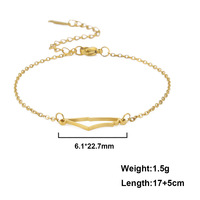 Plaqué or 18 carats Israël Palestine carte bracelet à breloques bracelets chaîne en acier inoxydable pour femme