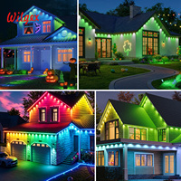 Lumières de gouttière extérieures intelligentes RGB permanentes, source d'usine fiable, étanches IP67, double contrôle, synchronisation musicale, garantie 5 ans