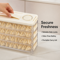 Boîte de rangement élégante à interstice étroit pour raviolis dans la porte latérale du réfrigérateur/congélateur, seau de conservation en plastique de qualité alimentaire