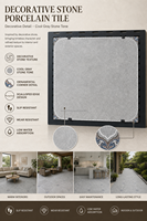 Carreaux de porcelaine mate 60x60cm 24x24' gris antidérapants texture rustique céramique pour usine, jardin, villa, salle à manger, salle de bain, cuisine