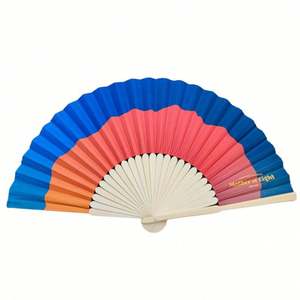 Abanicos Plegables de Papel y Tela de Bambú con Logotipo Impreso Personalizado 2021, Manualidades Personalizadas para Fiestas de Navidad, Año Nuevo y Halloween - Product Image 2