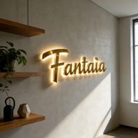 Letrero Metálico 3D con Retroiluminación LED para Exteriores/Interiores, Personalizado, con Control Remoto, Resistente al Agua IP65, para Empresas y Oficinas