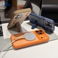 Pour Iphone 11 12 13 14 15 Plus 16 17 18 Pro Max 360 °   Étui de protection pour PC en TPU avec support rotatif, coque magnétique personnalisée de luxe pour iPhone