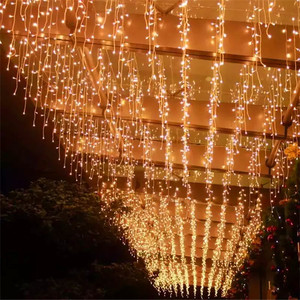 <span class=keywords><strong>Guirlande</strong></span> <span class=keywords><strong>lumineuse</strong></span> de <span class=keywords><strong>pluie</strong></span> de météores imperméable à l'eau Xams Wedding party New Year Curtain Icicle Fairy String Garland - Product Image 5