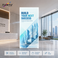 Cadre d'affichage lumineux LED TIANYU sans cadre, graphique en tissu, cadre en aluminium, signalétique portable pour salon professionnel