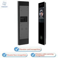 Dispositif de contrôle d'accès pour ascenseur Tendcent avec reconnaissance faciale, vision nocturne, Android 11, application intelligente, écran tactile, lecture de veine palmaire, carte IC, modèle FAP10