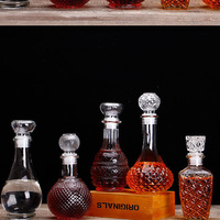 Bouteille en verre personnalisée pour whisky, vin rouge et spiritueux, avec verseur, 250 ml, 500 ml, 800 ml