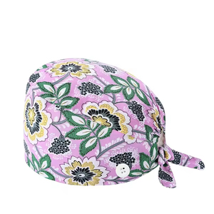Elegantes Gorros Quirúrgicos con Forro de Satén y Botones, Gorros de Enfermera con Estampado de Dibujos Animados, Gorros Médicos para Enfermeras, Gorros Quirúrgicos Lavables para Mujer - Product Image 6