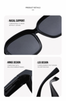 Nouvelles lunettes de soleil de style européen et américain, idéales pour la conduite, compatibles avec les verres correcteurs, protection UV, confortables, légères et tendance