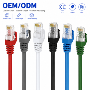 สายแพทช์คอร์ด Cat5e UTP RJ45 สายอีเธอร์เน็ต สายแลน สายทองแดง 8 แกน  รับผลิตตามสีและความยาวที่กำหนด บรรจุภัณฑ์ OEM ODM - Product Image 1
