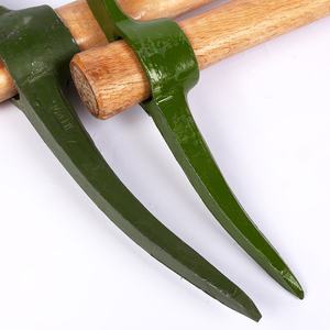 Houe croisée en acier à haute teneur en carbone avec <span class=keywords><strong>manche</strong></span> en bois, outil en fer intégré pour le jardinage et l'agriculture - Product Image 2