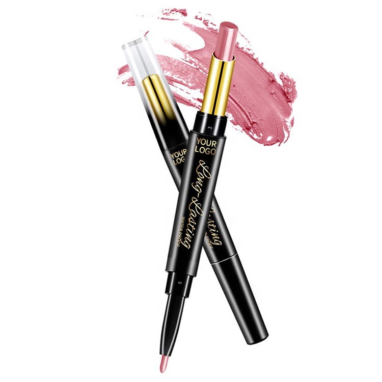 Фирменная торговая марка от производителя YANMEI, Женская двухсторонняя подводка для губ, помада-карандаш, водостойкая Стойкая подводка для губ