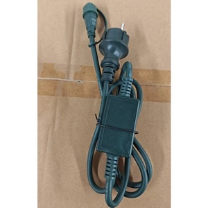 1.5m EU Cắm + DC 2*0.75mm2 màu xanh đậm cáp cao su LED giáng sinh ánh sáng Cắm dây điện - Product Image 1