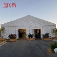 Tente de réception carrée pour 150 personnes, 12 x 12, avec décoration pour fête, mariage