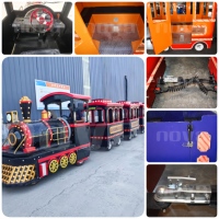 Train sans rails commercial Nova Rides TLT-FT16 pour manèges de fête foraine, train touristique sans rails, manèges électriques d'amusement