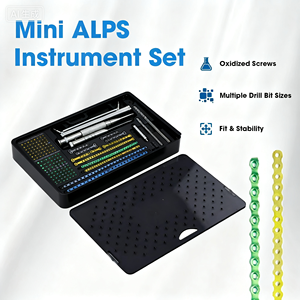 ערכת כלי ניתוח אורטופדיים וטרינריים ALPS PRCL מיני טיטניום עם פלטות נעילה לחיות מחמד קטנות 1.1 1.6 מ\\\"מ - Product Image 2