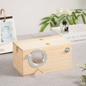 Caja de cría de pájaros rectangular de madera maciza, color natural, 12x12x19.5cm, para nido de periquitos y agapornis - Product Image 2