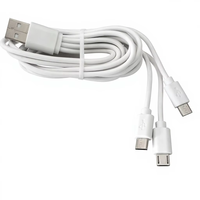 Cable de Carga Rápida USB a Micro 3 en 1 para Teléfono Móvil, Computadora, Escáner de Código de Barras - 2m Conductor de Cobre Puro
