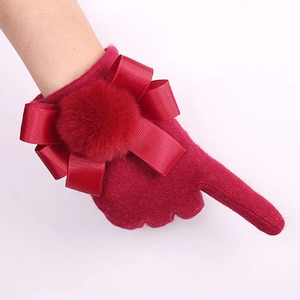 Gants en cachemire pour femmes, compatibles avec les écrans tactiles, doublés de polaire, pour la conduite, l'automne, l'hiver, le cyclisme en plein air - Product Image 2