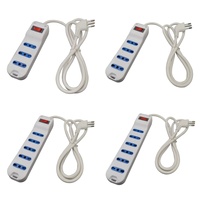 Multiprise standard italienne 10/16A, 3/4/5/6 prises, câble d'extension avec interrupteur, protection contre les surcharges, 3500W