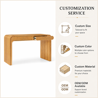 Meja Kerja Kayu Solid Custom Modern Minimalis dengan Laci Tersembunyi untuk Hotel Boutique, Suite, dan Kantor