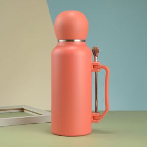 <b>Hot</b> Sales Modern 1300ml Stainless Steel Insulated Vacuum <b>Flask</b> Customized Logo Outdoor Football Shape Water Bottle Spoon Camping - Product Image 2