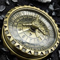 MINI PLANET Roulette en métal, dés à rouler, D20, D10, D4, 3 en 1, revolver, roulette, dés D&D pour les jeux de rôle, Donjons et Dragons, jeux de table