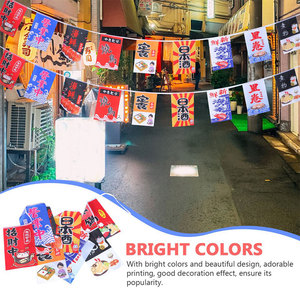 Guirlandes de drapeaux suspendus de style <span class=keywords><strong>japonais</strong></span> personnalisées, mini-drapeaux Nobori, impression de logo personnalisée, drapeaux de style <span class=keywords><strong>japonais</strong></span> - Product Image 5