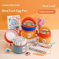 Ensemble de marqueurs acryliques lavables Lan Guo M550 pour enfants, style coquille d'œuf, remplissage direct, pour la peinture