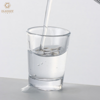 1 oz gelas minuman keras bawah tebal peluru kaca minuman keras lilin cangkir kosong cangkir kaca Mini