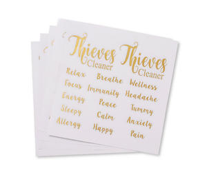 Etiquetas impermeables de aceites esenciales <span class=keywords><strong>doTERRA</strong></span>, pegatinas de tapa de botella adhesivas de vinilo de 13mm, tamaño de papel para perfume A4, champú, pasta de dientes - Product Image 4