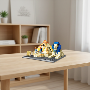 Série d'architecture mondiale, Pyramides de Gizeh, <span class=keywords><strong>Caire</strong></span> d'Égypte, ensemble de construction, modèles d'assemblage à petites particules, plastique ABS, jouet DIY, 623 pièces - Product Image 3