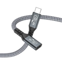 Typ-C Verlängerungskabel Stecker-zu-Stecker 20 Gbps Adapter USB 3.2 Geflochtene Ummantelung 4K Bildschirmspiegelung Festplatten-Erweiterung Datenübertragung