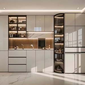 Hot Selling Modern Design <b>Wood</b> <b>Wine</b> Cabinet for Living Room Bathroom Hotel and Kitchen Versatile Home Furniture - Product Image 1