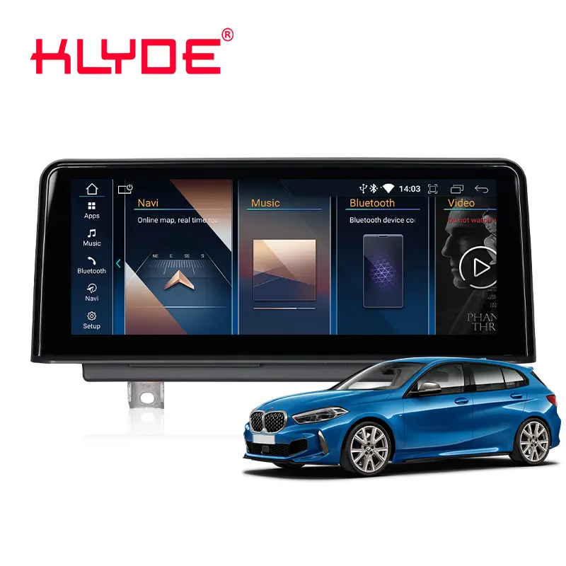 KLYDE 10.25/12.3 "IPS ekran Android 13 GPS navigasyon araç ses radyo çalar için BMW 1 serisi E81 E81 E82 E87 E88 F20 F21 F45