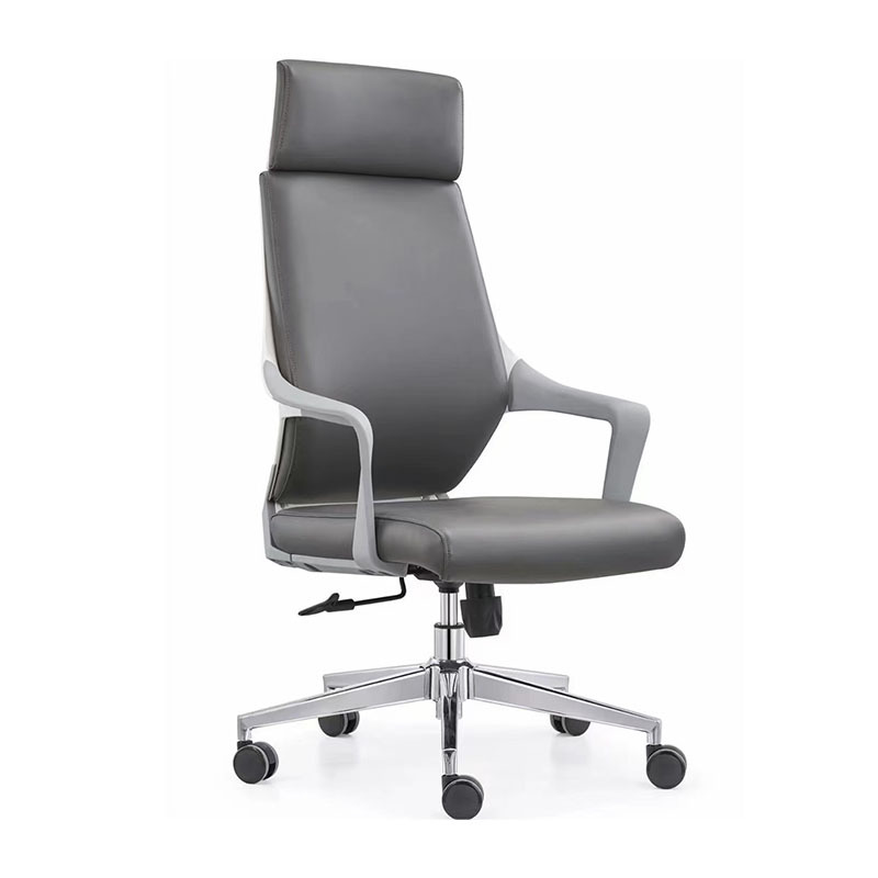 Gray pu leather headrest