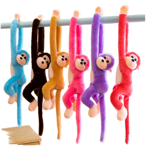 Peluche singe grinchou mignonne fabriquée en usine, grande taille, jouet singe mascotte, rembourrée en coton PP, peluche singe pas chère - Product Image 1