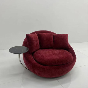Moderne Woonkamer Vrije Tijd Draai Accent Stoel Villa Slaapkamer Balkon Ronde Roterende Eenzits <span class=keywords><strong>Sofa</strong></span> Stoel Luie Fauteuil - Product Image 4