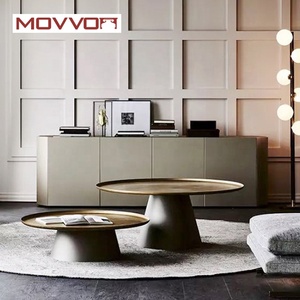 Table basse ronde en acier inoxydable <span class=keywords><strong>de</strong></span> style minimalisme <span class=keywords><strong>de</strong></span> haut niveau avec collection <span class=keywords><strong>de</strong></span> décors - Product Image 1