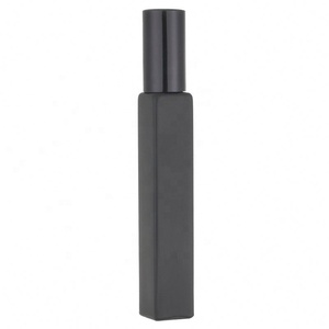 Wholesale 10ml <b>Black</b> Essential Oil Roller Bottle Square Roll on Glass Bottles - Product Image 1