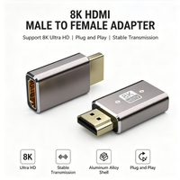 Adaptador HDMI 2.1 Portátil Directo de Fábrica, Conector Extensor HDMI Macho a Hembra de 8K60Hz Chapado en Oro para Laptop, Proyector y Monitor