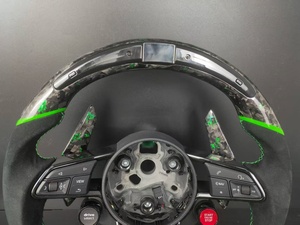 Volante de Fibra de Carbono Forjado con Alcántara para Audi A3 A4 A5 A6 A7 Q3 Q5 Q7 S3 S4 S5 RS3 RS4 RS5 RS6 RS7 - Product Image 3